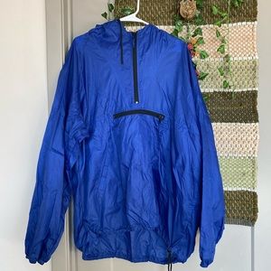 XL blue windbreaker quarter zip hoodie